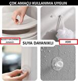 Mutfak Banyo Dolap Gardrop Kulpu Çok Amaçlı 4 ADET  Yapışkanlı Kulp Tutacak Askı 