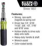 Klein Tools 32801 tornavida 5’i 1 arada, dayanıklı, 32807MAG