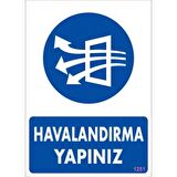 Pvc Levha quot;Havalandırma Yapınızquot; 25*35 cm
