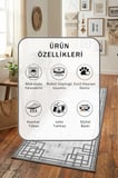 Fast Çizgisi Antrast Yıkanabilir Kaymaz Taban Dijital Baskılı Yolluk Halı