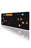 Pac-Man Oyun Gaming Klavye Mouse Pad Kaymaz Taban Kenarları Dikişli Su Geçirmez Masa Matı 70x30 cm