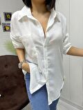 Kadın Oversize Keten Gömlek