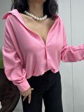Kadın Oversize Keten Gömlek