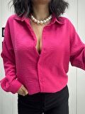 Kadın Oversize Keten Gömlek