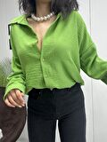 Kadın Oversize Keten Gömlek