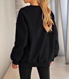 Kadın Basic Oversize Sweatshirt 