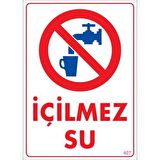 Pvc Levha quot;İçilmez Suquot; 25X35 Cm