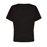 New Balance NB Womens Lifestyle T-shirt Kadın Siya