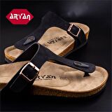 Aryan Siyah Unisex Parmak Arası Terlik