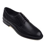 M2S Siyah Erkek Hakiki Deri Enjeksiyon Taban Klasik Ayakkabı