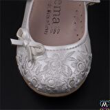 M2S Sedef Kız Çocuk Nakışlı Babet