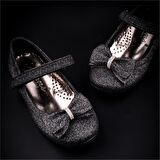 M2S Siyah Sim Kaplama Cırtlı Babet