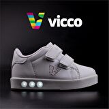 Vicco Beyaz Oyo Işıklı Unisex İlk Adım Bebe Sneaker