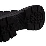 Trend Adımlar Siyah Martina Kadın Yünlü Kauçuk Bot