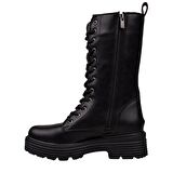 Pierre Cardin Siyah Kalın Taban Bağcıklı Postal Bot PC-52402