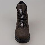 Trend Adımlar Yeşil Fermuarlı Kalın Taban Çocuk Postal Bot