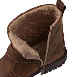 Trend Adımlar Vizon Hakiki Nubuk Deri Unisex Bot