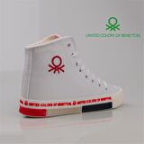 Benetton Beyaz Unisex Uzun Suni Deri Mevsimlik Spor