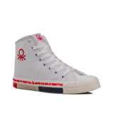 Benetton Beyaz Unisex Uzun Suni Deri Mevsimlik Spor