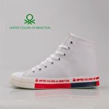 Benetton Beyaz Unisex Uzun Suni Deri Mevsimlik Spor