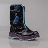 Trend Adımlar Siyah Fermuarlı Kız Çocuk Kar Botu