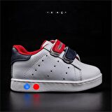 Trend Adımlar Kırmızı Işıklı İlk Adım Bebe Sneaker