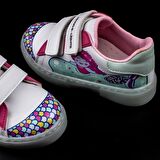 Trend Adımlar Pembe Cute Monster Işıklı Çocuk Sneaker