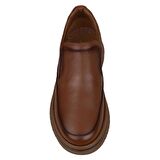 Slayka Taba Stone Hakiki Deri Erkek Bağcıksız Casual Ayakkabı