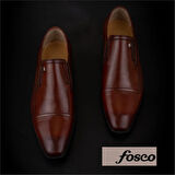 Fosco Taba Hakiki Deri Neolit Özel Üretim Klasik Ayakkabı