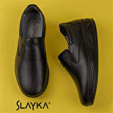 Slayka Siyah Hanni Erkek Dolgu Topuk Lastikli Comfort Ayakkabı