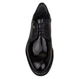 M2S Siyah Rugan Lazer İşlemeli Erkek Klasik Eva Ayakkabı