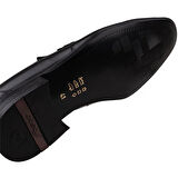 Fosco Siyah Kesik Burun Neolit Taban Bağcıksız Klasik Ayakkabı