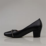 Trend Adımlar Siyah Yandan Taş İşlemeli Özel Üretim Klasik Ayakkabı