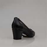 Trend Adımlar Siyah Şeffaf Şerit Kadın Özel Üretim Klasik Ayakkabı