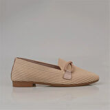 Trend Adımlar Bej Triko Kadın Sonsuzluk Logolu Babet