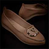 Trend Adımlar Kahverengi Vandora Hafif Kadın Babet