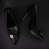 Trend Adımlar Siyah Elegansia Kadın İnce Topuklu Klasik Ayakkabı