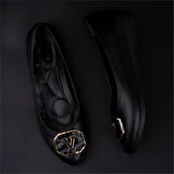 Trend Adımlar Siyah Vanda Kadın Klasik Babet