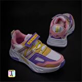 Trend Adımlar Beyaz Renkli Dokulu Unisex Çocuk New Force Spor Ayakkabı