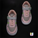 Trend Adımlar Pudra Comfort İçe Basma Destekli Unisex Çocuk Sneaker
