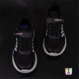 Trend Adımlar Siyah-Beyaz Memory Foam Tabanlı Erkek Çocuk Sneaker