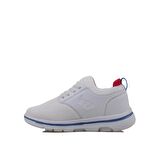 Trend Adımlar Beyaz Hafif Faylon Memory Foam Lastikli Çocuk Sneaker