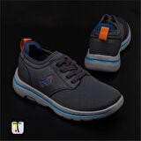 Trend Adımlar Füme Hafif Faylon Memory Foam Lastikli Çocuk Sneaker