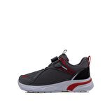 Trend Adımlar Kırmızı Cırt Cırtlı Unisex Çocuk Spor Ayakkabı