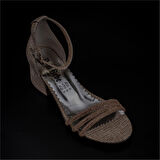 Trend Adımlar Bakır Taş İşlemeli Saten Kız Çocuk Klasik Ayakkabı