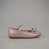 Trend Adımlar Pembe Parlak Fiyonklu Kız Çocuk Babet