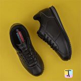 Trend Adımlar Siyah Sıfır Taban Unisex Kort Sneaker