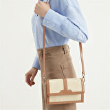 Laura Ashley Taba Hasır İşlemeli Kadın Çapraz Çanta