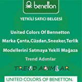 Benetton Siyah Monogram Eskitme Kadın El Çantası BNT 1331