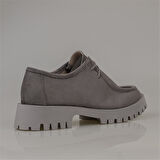 Trend Adımlar Füme Elegans Suede Kadın Oxford Ayakkabı